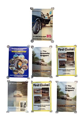 Lot 81 - DUNLOP - SEVEN VINTAGE 80'S TYRE ADVERTISING POSTERS EX-BRISTOL GARAGE