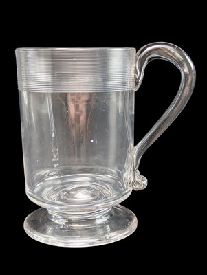 Lot 175 - LATE 18TH CENTURY GEORGE III SHILLING COIN TANKARD GLASS