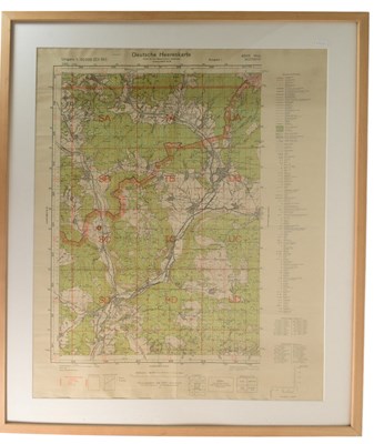 Lot 299 - SECOND WORLD WAR GERMAN ARMY MAP OF SLOVAKIA & HUNGARY