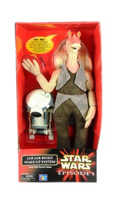 Lot 91 - STAR WARS - THINK WAY TOYS JAR-JAR BINKS WAKE-UP SYSTEM