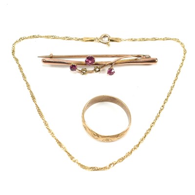 Lot 227 - COLLECTION OF 9CT GOLD JEWELLERY & 14CT GOLD BRACELET