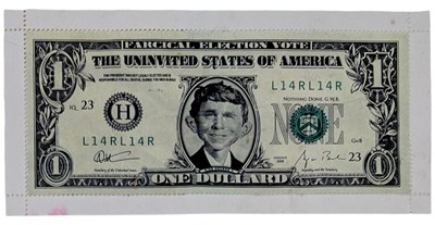 Lot 29 - MISTERAITCH - G.W.BUSH NOTHING DONE DOLLAR NOTE 2008