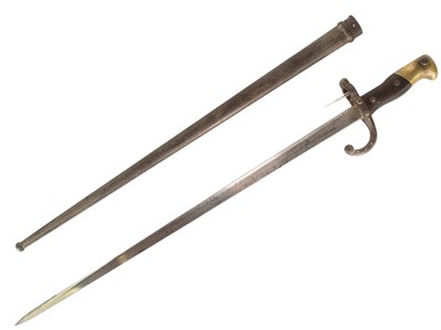 Lot 91 - 19TH CENTURY FRENCH ME-1874 GRAS RIFLE BAYONET
