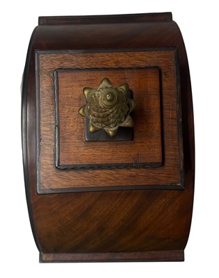 Lot 252 - W. CRIBB, SOUTHAMPTON ROW, LONDON - REGENCY MAHOGANY & BRASS INLAID MANTEL CLOCK