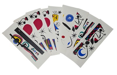 Lot 106 - JOAN MIRO - COLLECTION OF NINE COLOUR LITHOGRAPH PRINTS