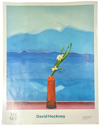Lot 107 - DAVID HOCKNEY - MOUNT FUJI & FLOWERS - THE MET 2016 POSTER