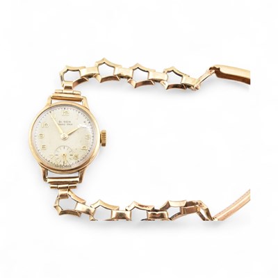 Lot 508 - HALLMARKED 9CT GOLD BUREN GRAND PRIX WRISTWATCH