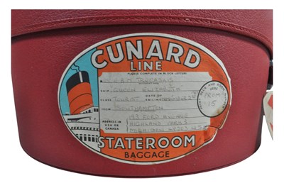 Lot 458 - ANTLER - 1960S LARGE RED LEATHER CIRCULAR TRAVEL CASE
