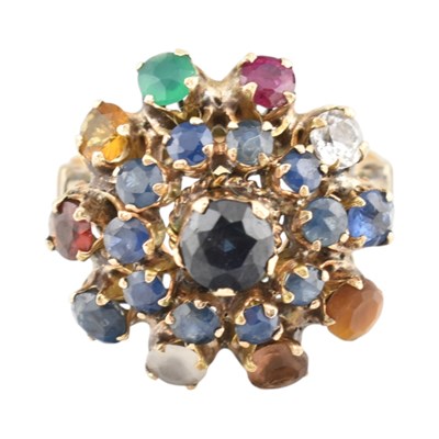 Lot 353 - THAI MULTI GEM SET PRINCESS HAREM RING