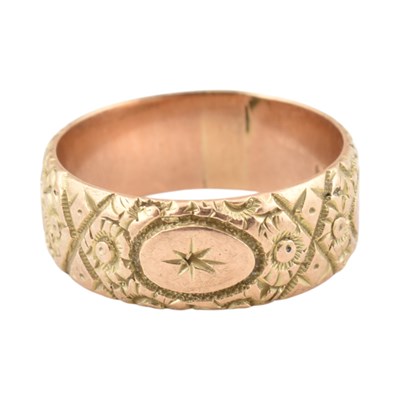 Lot 88 - VICTORIAN HALLMARKED 9CT GOLD BAND RING