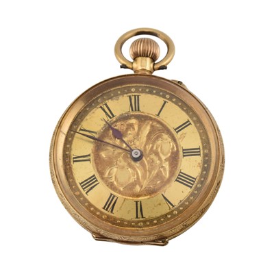 Lot 191 - 18CT GOLD SWISS FOB WATCH
