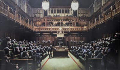 Lot 100 - AFTER BANKSY - MONKEY PARLIAMENT - 2009