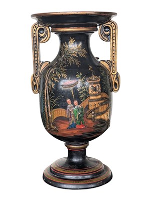 Lot 88 - 19TH CENTURY JOHANN MARESCH TWIN HANDLED MAJOLICA POTTERY VASE