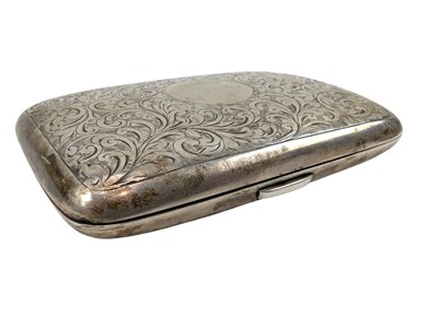 Lot 122 - EDWARDIAN HALLMARKED SILVER CIGARETTE CASE