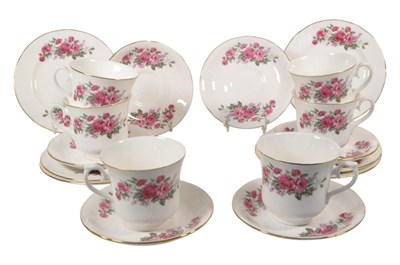 Lot 104 - VINTAGE QUEEN ANNE ROSE PATTERN PART TEA SERVICE