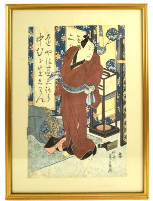 Lot 116 - UTAGAWA KUNISADA -KABUKI ACTOR FROM 'CHUSHINGURA' WOODBLOCK PRINT