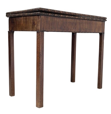Lot 624 - 19TH CENTURY CHINESE CHIPPENDALE FLAME MAHOGANY CARD TABLE