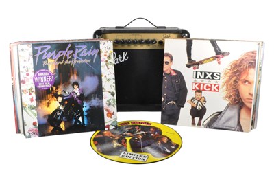 Lot 427 - 1990S PARK G10R AMPLIFIER WITH COLLECTION OF ROCK LP VINYL RECORDS