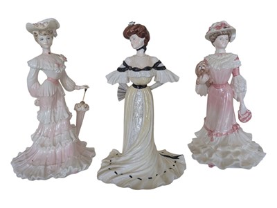 Lot 93 - COALPORT - THREE LATE 20TH CENTURY BONE CHINA FIGURES