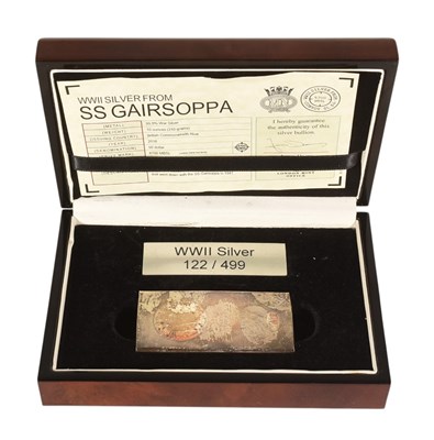 Lot 8 - WWII SILVER FROM SS GAIRSOPPA 10 OZ LIMITED EDITION 122/499