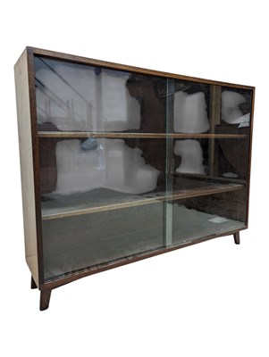 Lot 560a - HERBERT GIBBS MANNER - MID CENTURY TEAK DISPLAY CABINET