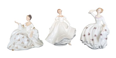 Lot 99 - ROYAL DOULTON - THREE LATE 20TH CENTURY BONE CHINA LADY FIGURES