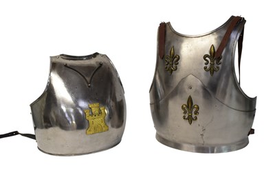 Lot 203 - TWO 20TH CENTURY REENACTMENT EUROPEAN BREASTPLATE ARMOUR