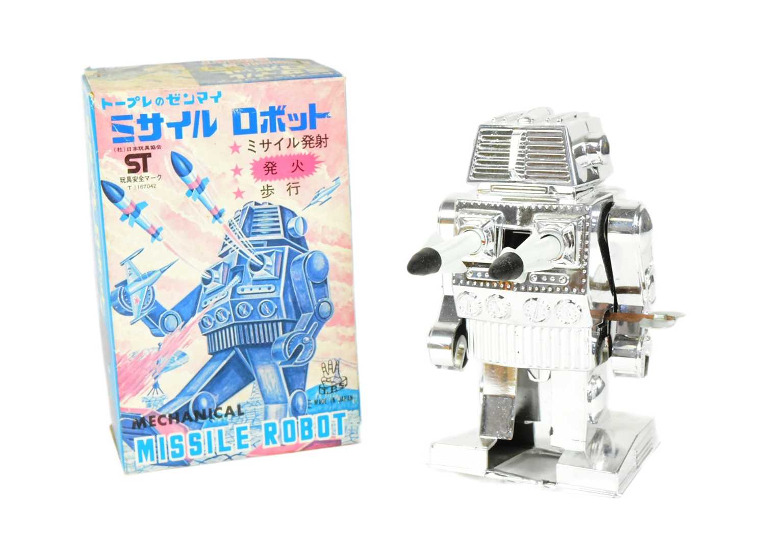 Lot 666 - TINPLATE TOYS - VINTAGE JAPANESE TPS MISSILE ROBOT