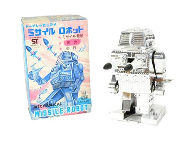 Lot 666 - TINPLATE TOYS - VINTAGE JAPANESE TPS MISSILE ROBOT