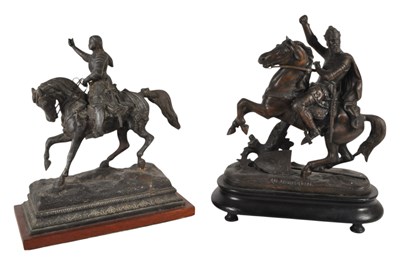 Lot 342 - PAIR OF EARLY 20TH CENTURY SPELTER STATUES