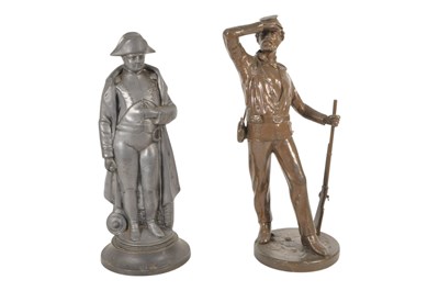 Lot 344 - TWO 20TH CENTURY MILITARY MALE FIGURINES