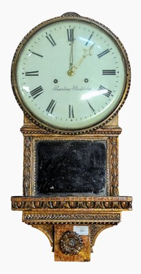 Lot 391 - BEURLING STOCKHOLM - 19TH CENTURY SWEDISH GILTWOOD 8-DAY WALL CLOCK