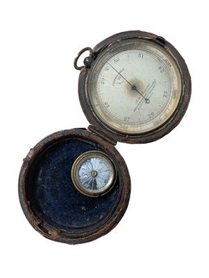 Lot 348 - J H STEWARD VICTORIAN 19TH CENTURY POCKET COMPENSATED BAROMETER