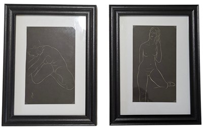 Lot 93 - ERIC GILL (1882-1940) - TWO UNTITLED WOOD ENGRAVING NUDES