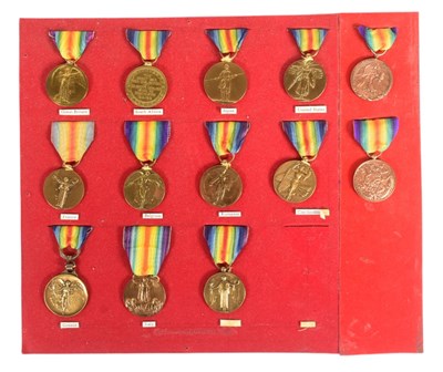 Lot 283 - COLLECTION OF WWI FIRST WORLD WAR INTER ALLIED VICTORY MEDALS