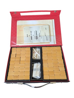 Lot 354 - LATE 20TH CENTURY CHINESE MAHJONG SET IN BLACK CASE