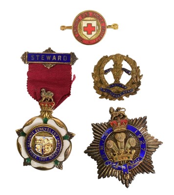 Lot 508 - COLLECTION OF MASONIC & MILITARY PIN BADGES