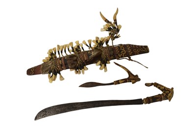 Lot 109 - DAYAK PEOPLE OF BORNEO MANDAU KNIFE