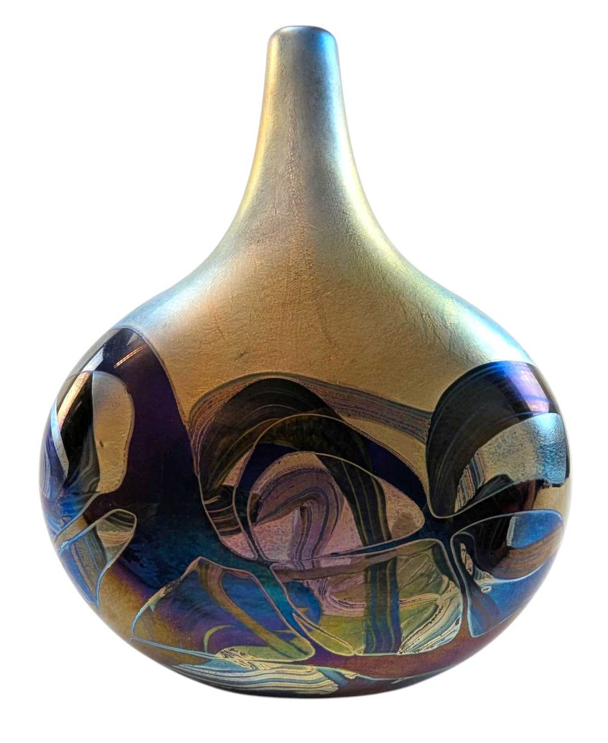 Lot 1 - MICHAEL HARRIS FOR ISLE OF WIGHT GLASS - LOLLIPOP VASE