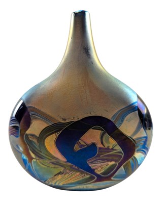 Lot 1 - MICHAEL HARRIS FOR ISLE OF WIGHT GLASS - LOLLIPOP VASE