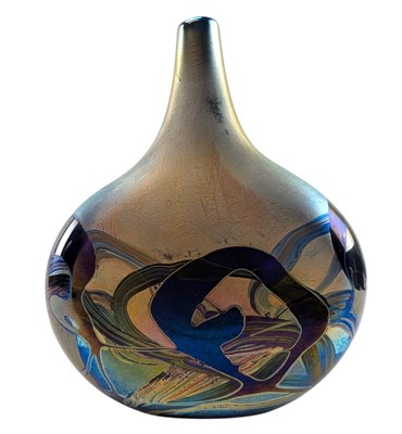 Lot 1 - MICHAEL HARRIS FOR ISLE OF WIGHT GLASS - LOLLIPOP VASE