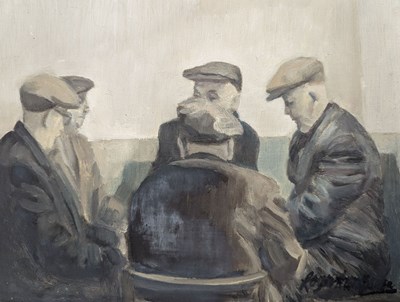 Lot 125 - ROGER HAMPSON (BRITISH, 1925-1996) - CARD PLAYERS
