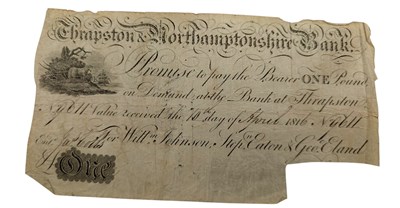 Lot 50 - THRAPSTON & NORTHAMPTONSHIRE BANK FOR W. JOHNSON S. EATON & G ELAND