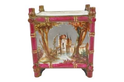 Lot 139 - LATE 19TH / EARLY 20TH CENTURY AUSTRIAN PORCELAIN CACHE POT