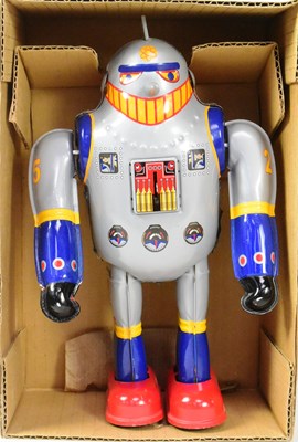 Lot 676 - TINPLATE TOYS - X4 WIND-UP ROBOTS