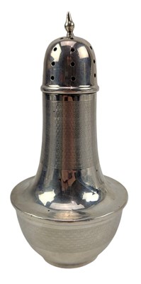 Lot 110 - GEORGE V HALLMARKED SILVER SUGAR SIFTER CASTOR