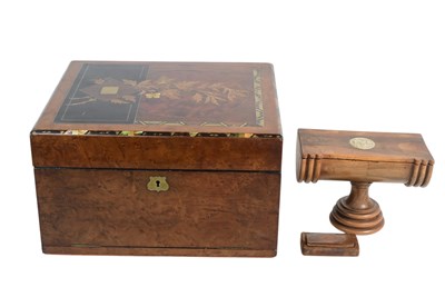 Lot 388 - VICTORIAN AESTHETIC MOVEMENT INLAID SEWING BOX