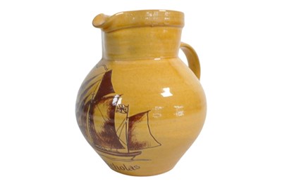 Lot 144 - HARRY JUNIPER OF BIDEFORD - MID CENTURY TERRACOTTA 'THE NICHOLAS' JUG