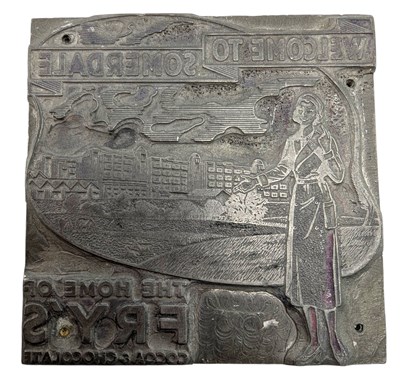 Lot 12 - BRISTOL INTEREST - FRY'S OF SOMERDALE ADVERTISING PRINTING BLOCK