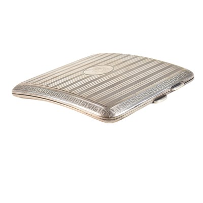 Lot 121 - GEORGE V ART DECO HALLMARKED SILVER CIGARETTE CASE